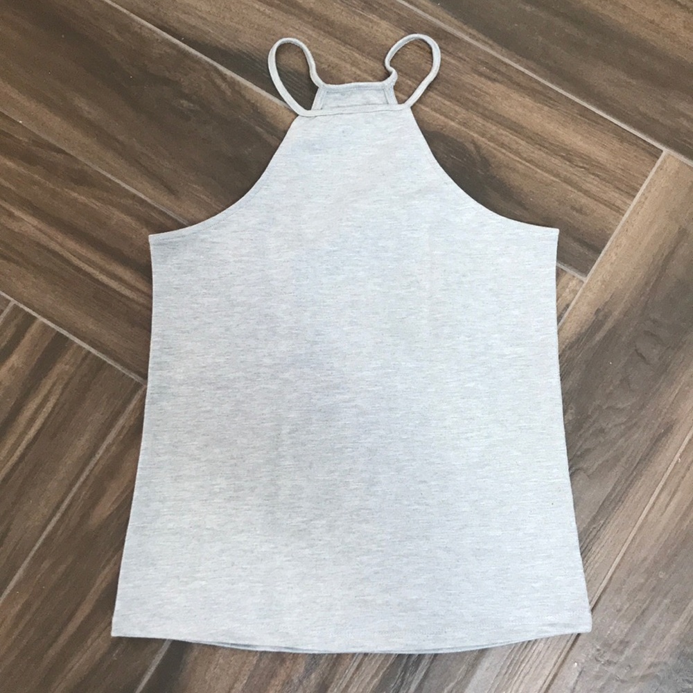 Chic Gray Halter Top